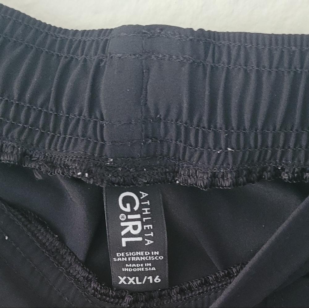 Athleta Black Joggers, Girls XXL - Picture 3 of 6